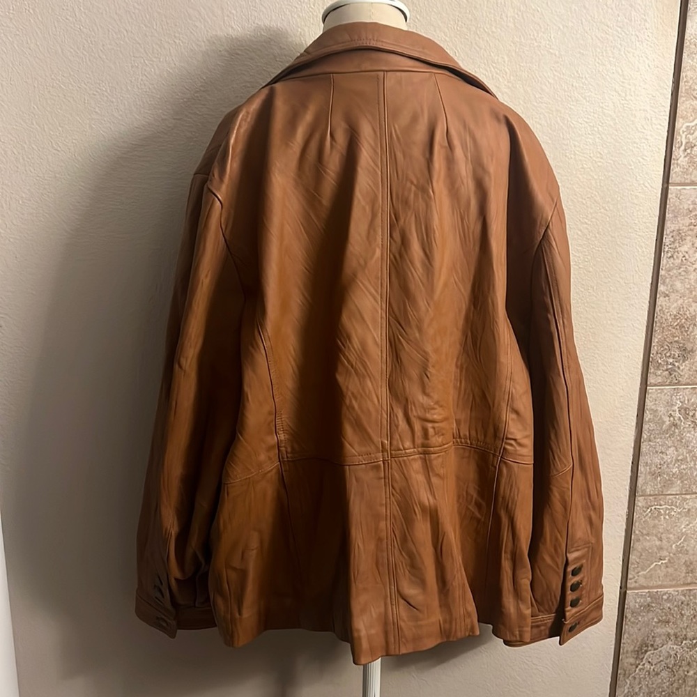 3X Lane Bryant faux leather tan jacket in great condition